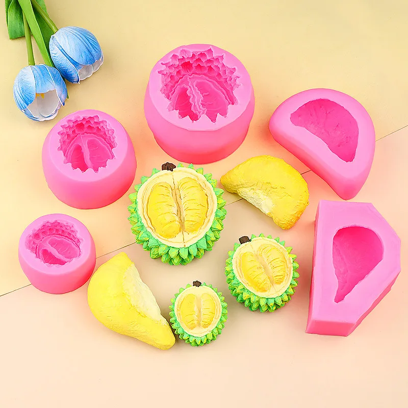 

3D Durian Silicone Molds Simulation Fruit Fondant Chocolate Mould Scented Candle Plaster Resin Molds Baking Tools Cake Decor
