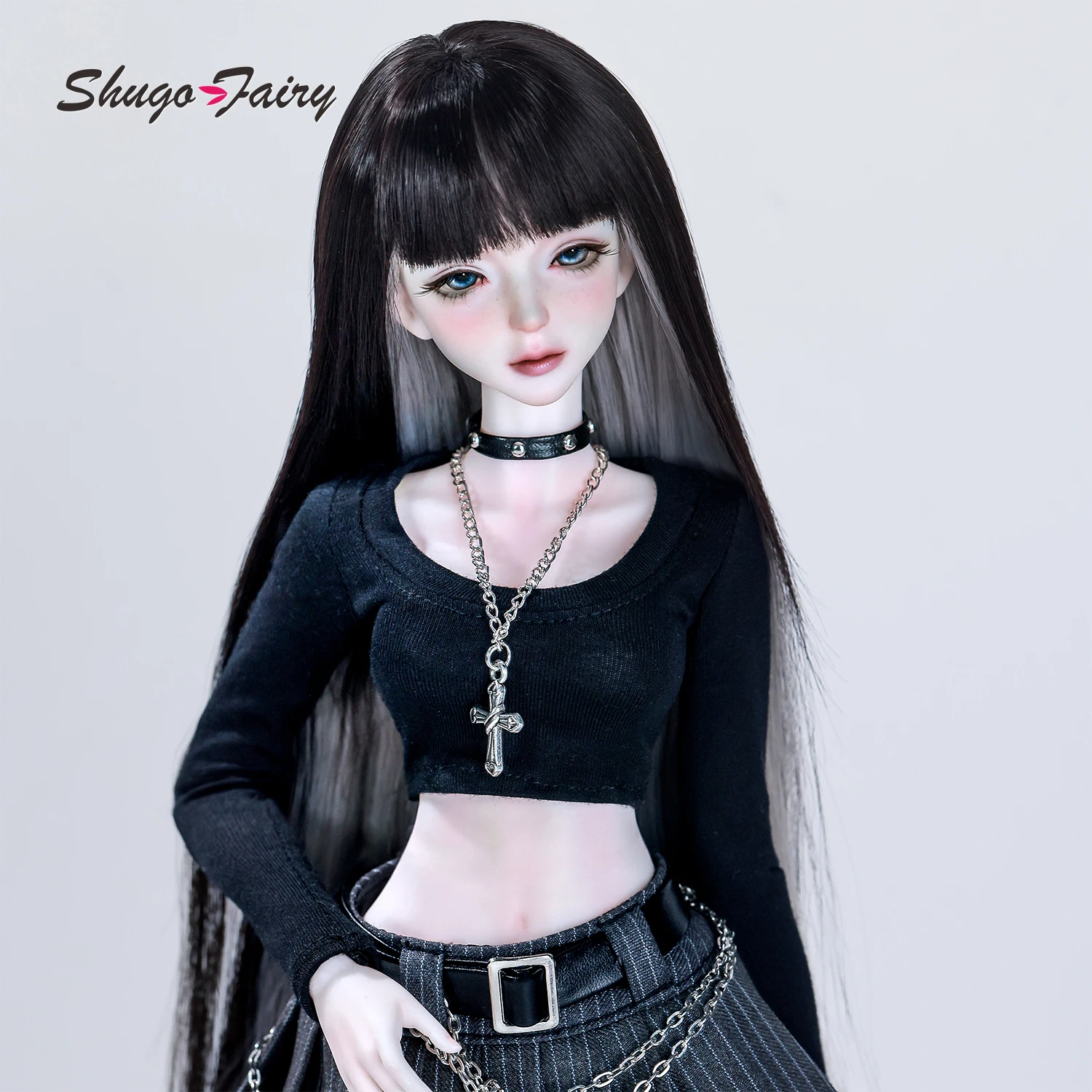 

ShugaFairy Ash B BJD Doll 1/4 Fullset Handmade Dark Aesthetic Style Perfect Gift for Alt Fashion Fans FC Resin Ball Jointed Doll