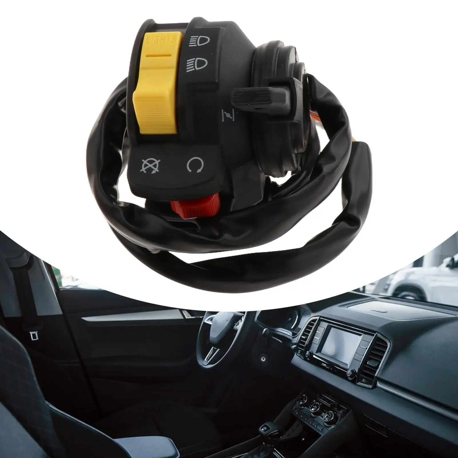 

Start Stop Headlight Switch Assembly ABS Black Motorbike Handlebar Switch for Suzuki Eiger 400 LT-A400 LT-F400 ATV Repair