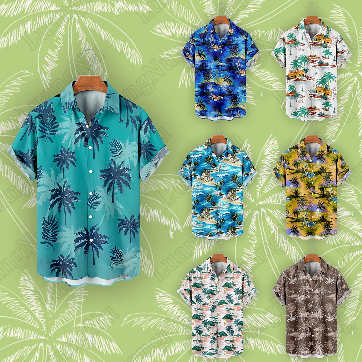 

Hawaiian Shirt Man Short Sleeve Summer High Quality Tops Casual Cuba Oversize Shirts Men Beach Camisas De Hombre