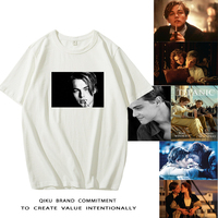 2025 Leonardo T-shirt short sleeved Titanic style T-shirt Men Women Unisex Black Short Sleeve Y2K Top graphic t shirts