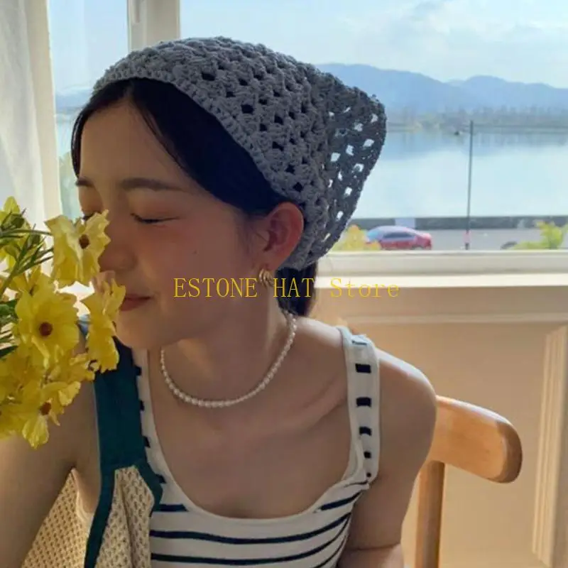 49mf Stylowy szydełk na głowę do opaski Triangular Tie