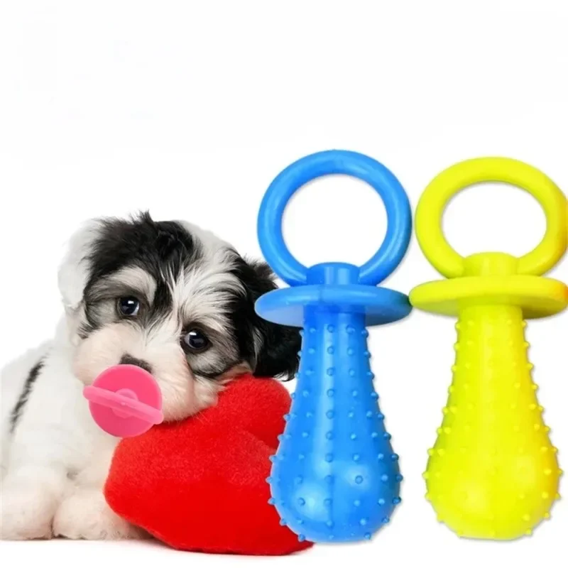 New Pacifier Rubber Toys for Dogs Pet Cat Puppy Chew Toys Pets Dogs Pets Products Dog Games Sound Squeaker 4x9.5cm