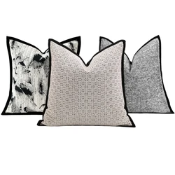1pc Luxury Jacquard Cushion Cover Chenille Velvet Thick Throw Pillow Cover Decorative for Sofa Livingroom Decor Pillowcase White