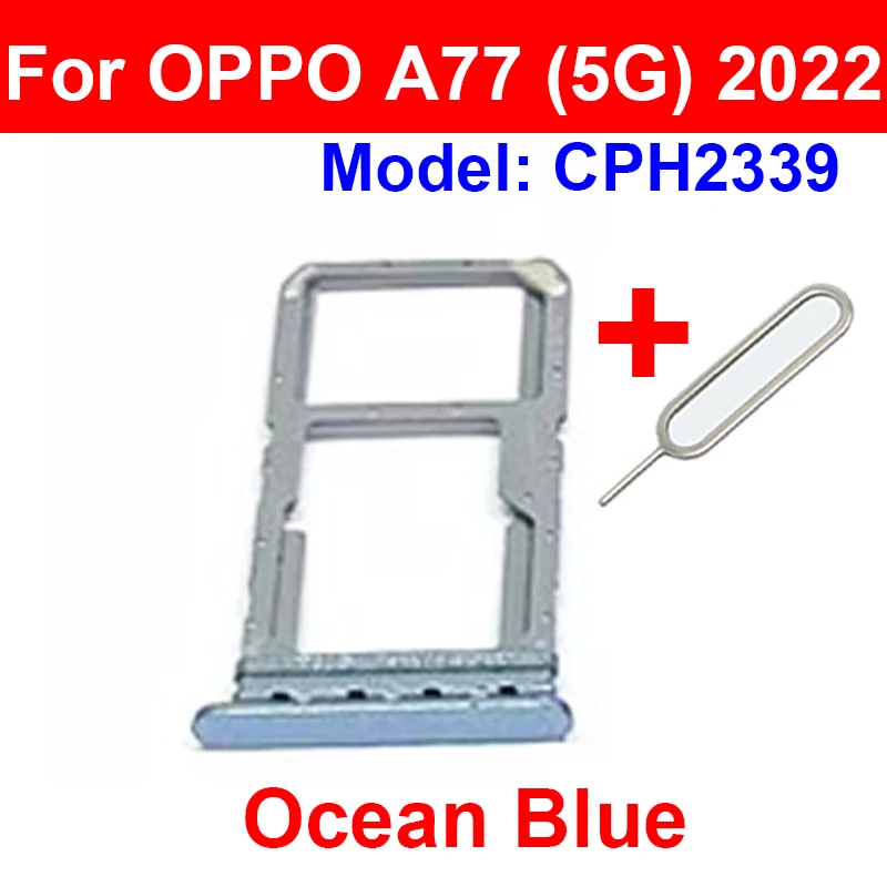 Sim Card Tray Holder Reader For OPPO A76 A77 A77s A78 4G 5G (2022) A83 (2018) Card Slot Adapter Replacement Repair Parts