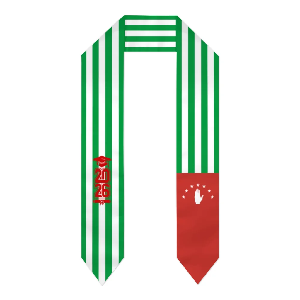 

Class of 2026 Republic of Abkhazia Flag Scarf Graduation Sash Stole International Study Abroad Adult Unisex Party Accessory Top