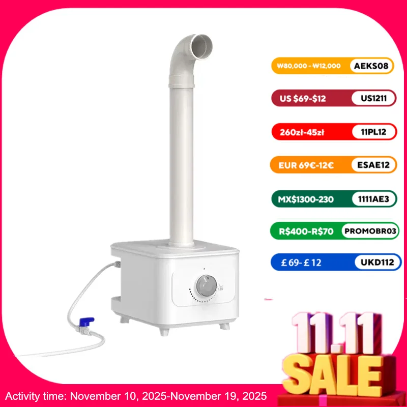 Nebulizador humidificador de recarga de agua automática, generador de niebla para exteriores para acuario, estanque de peces, jardín, rocalla y decoración de paisajes