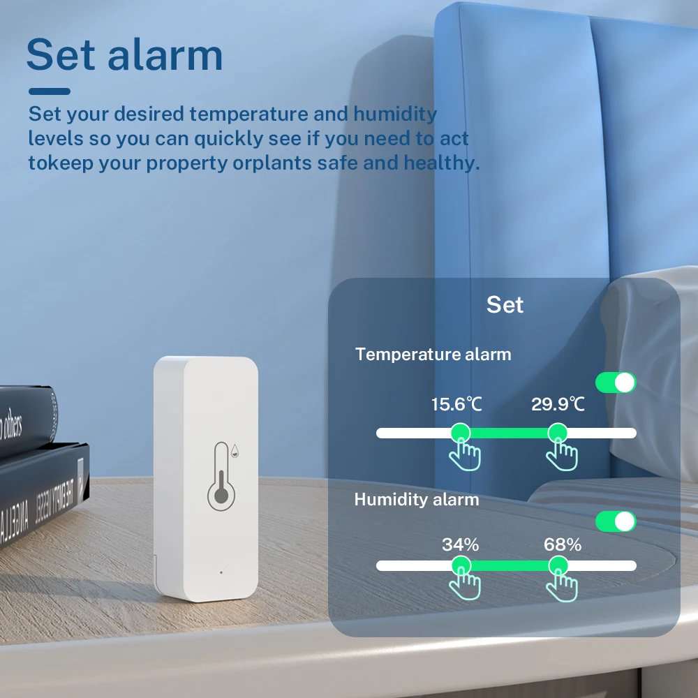 Tuya WiFi Zigbee Temperature Humidity Sensor Smart Home Indoor Hygrometer APP Monitoring Work with Google Home SmartLife Alexa