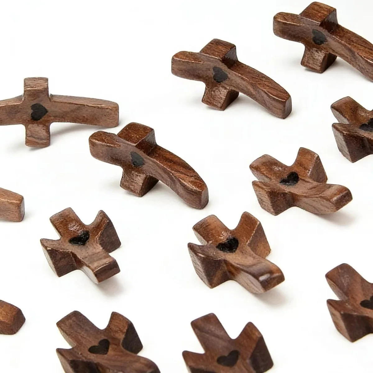 Simple Religion Wooden Cross Black Walnut Handheld items Church Easter Christmas Thumb accessory Dropshipping