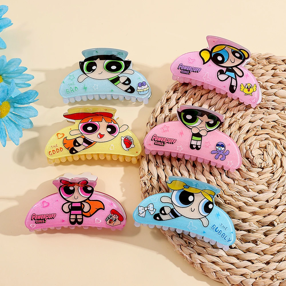 กิ๊บติดผมลายการ์ตูนน่ารัก 1 ชิ้น "พาวเวอร์พัฟเกิร์ล"กิ๊บติดผมอุปกรณ์เสริมผมอเนกประสงค์