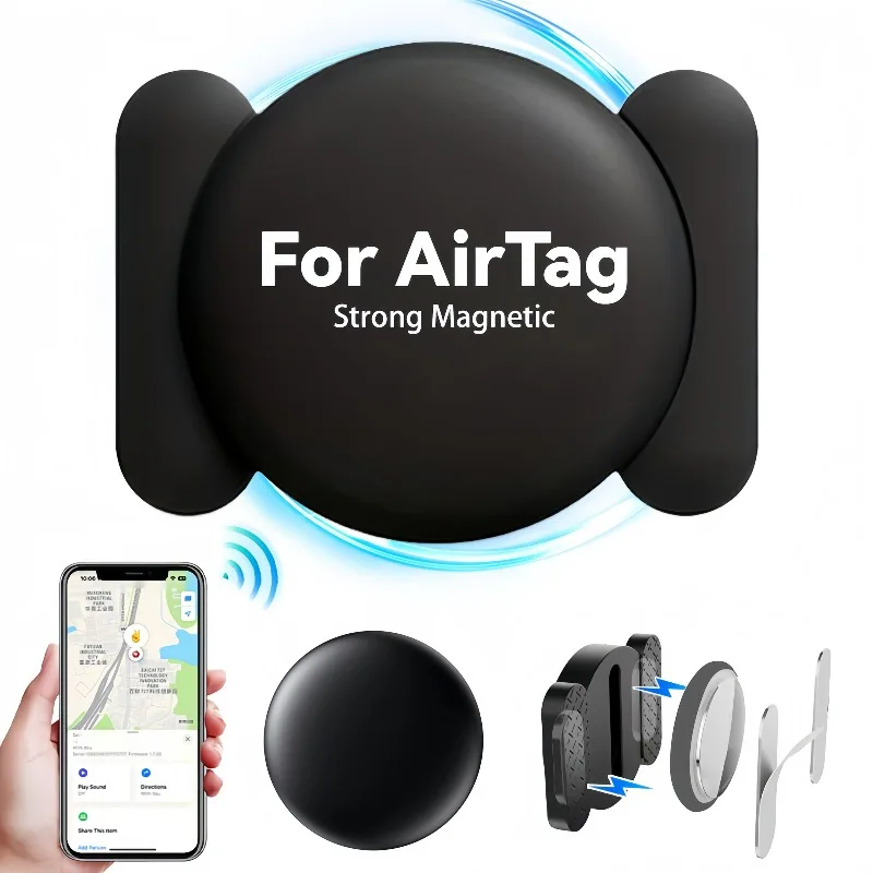 

Magnetic Smart Tag Locator for Apple AirTag Mini GPS Tracker Magnetic Car Vehicle Protable Anti-lost Case Bluetooth Localizador