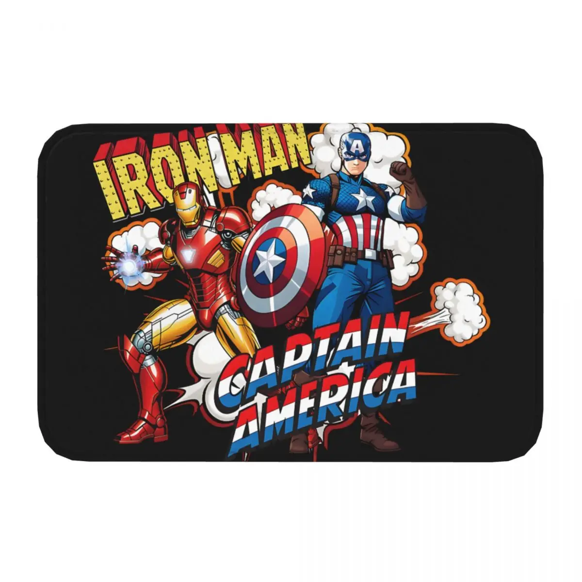 Marvel Iron Man Anti-Slip Doormat Kitchen Mat Together Balcony Carpet Entrance Door Rug Bedroom Decorative