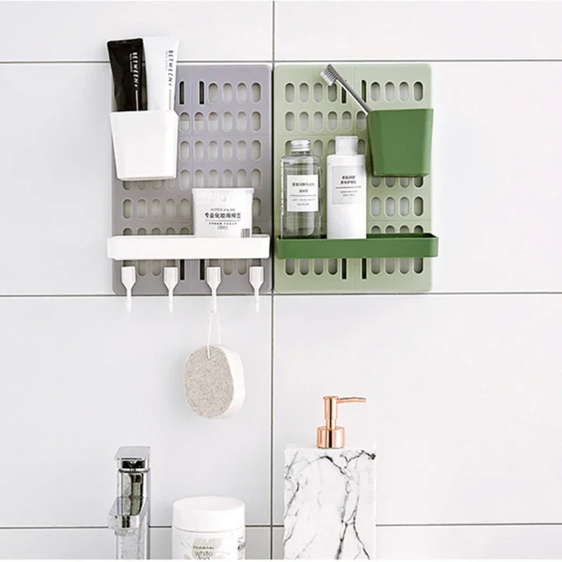 ثقب مجلس جدار الجرف السنانير ذاتية اللصق تخزين الرف مكتب منظم غرفة تنظيم مختلف اكسسوارات تخزين المنزل #2