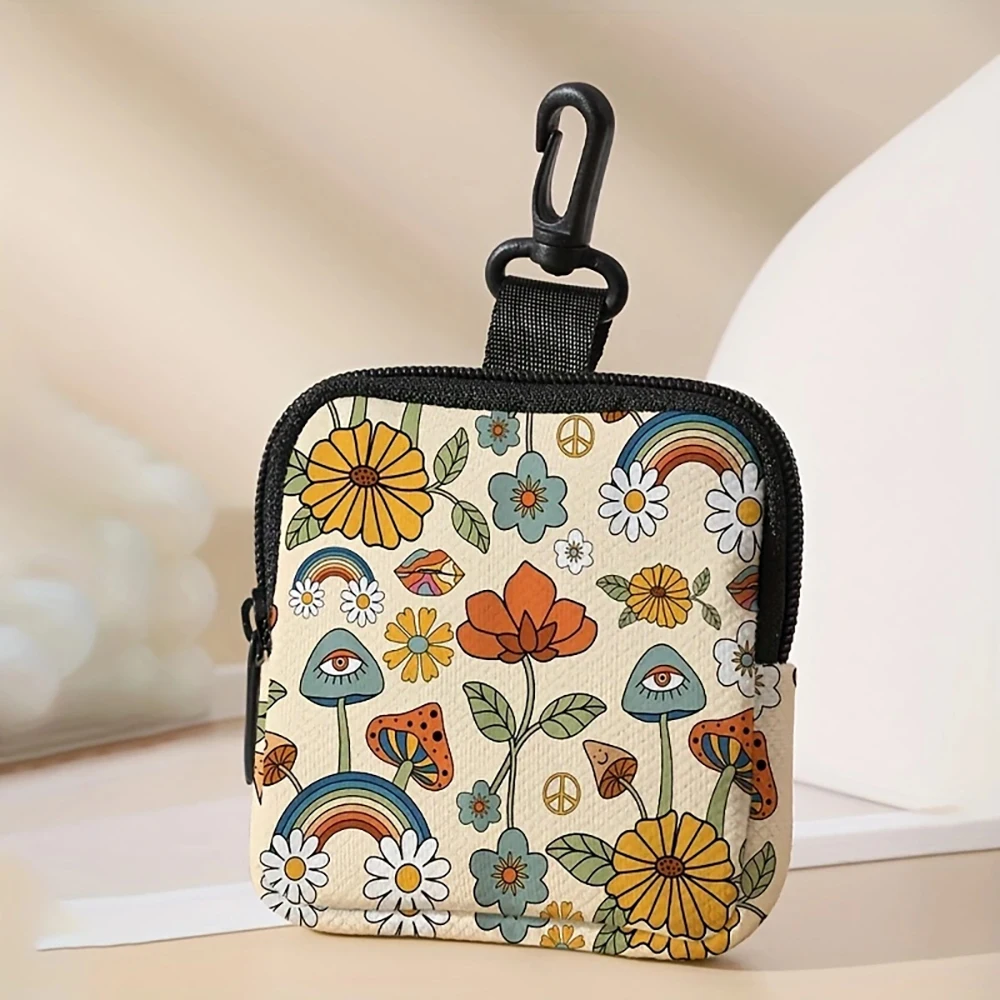 1pc，Ideal Choice for Abstract Pattern Large Capacity Coin Wallets, Digital Printed Coin Wallets, Storage Bags, and Gifts