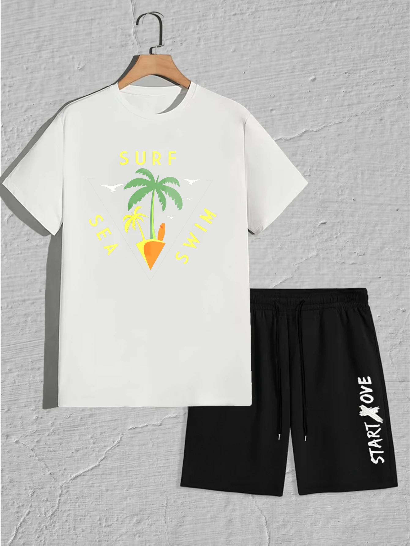 

Мужской комплект 2025 летняя мужская одежда, мужские костюмы, мужской комплект, костюм с графическим принтом для мужской одежды, комплект дышащего спортивного костюма