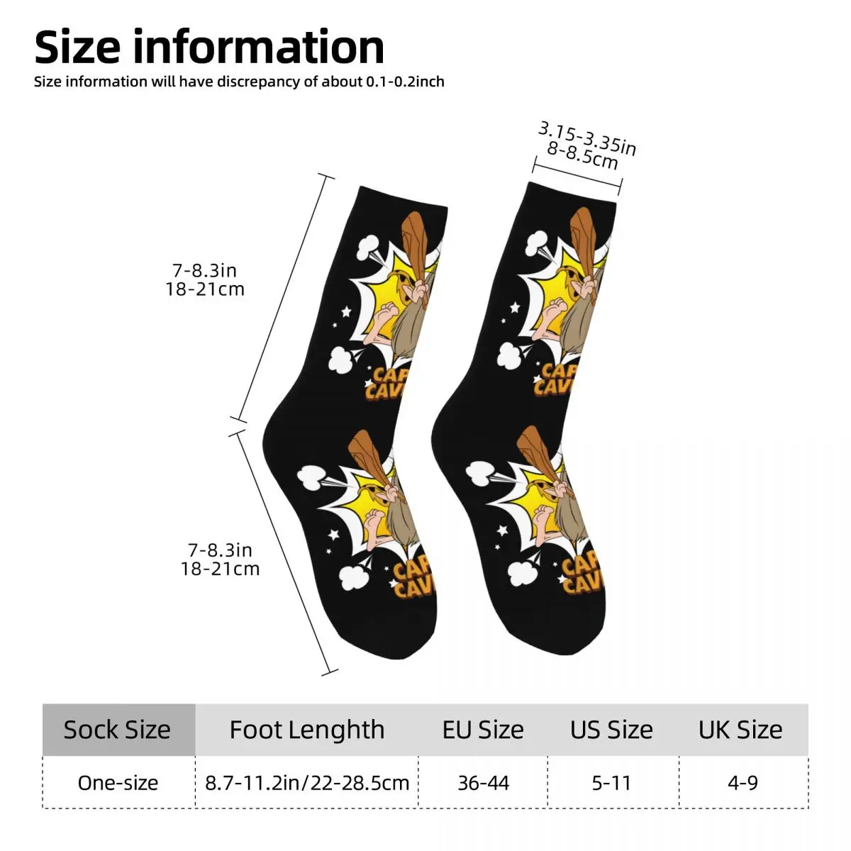 Captain Caveman Unisex Winter Socks Outdoor Happy Socks street style Crazy Sock