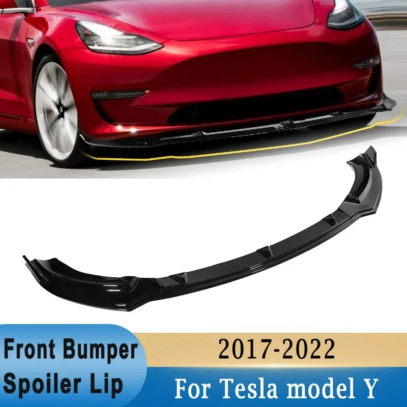 

For Tesla Model Y 2017-2022 Front Bumper Lower Spoiler Lip Car Modification Styling Bumper Diffuser Lip Protector Body Kit