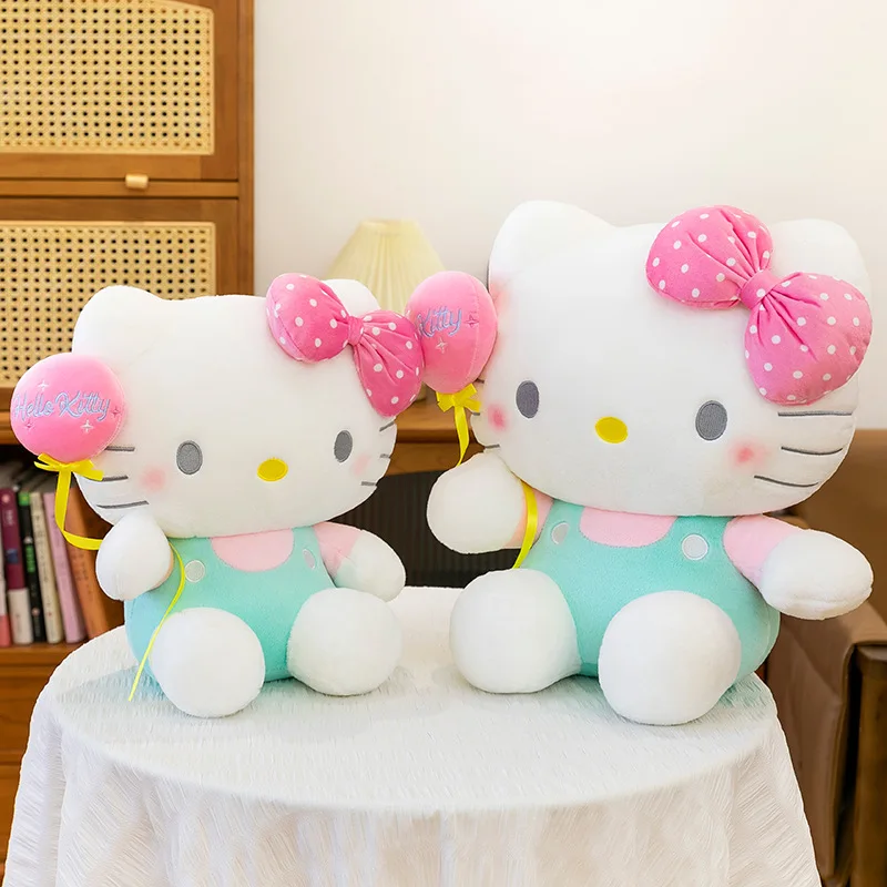 45 cm Sanrio Kawaii Hello Kitty Plüschtier Gefüllte Puppe Ballon Design Süßes Geburtstagsgeschenk für Kinder Großer weicher Teddybär Großhandel