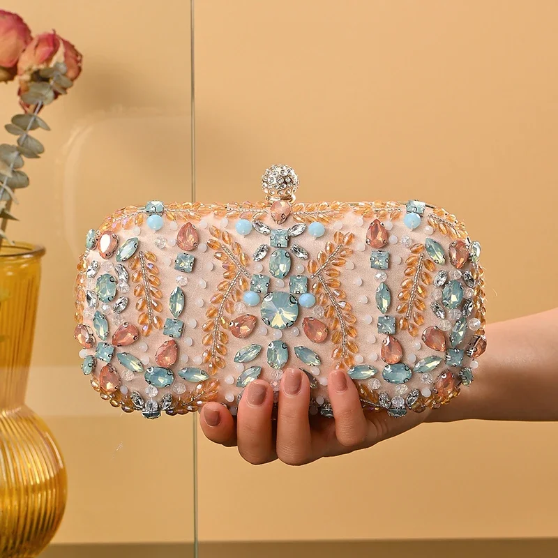 Popular Women's Evening Bag Bridal Clutch Party Wedding Female Party chain shoulder Purse Wedding Bags Crystal Handbags