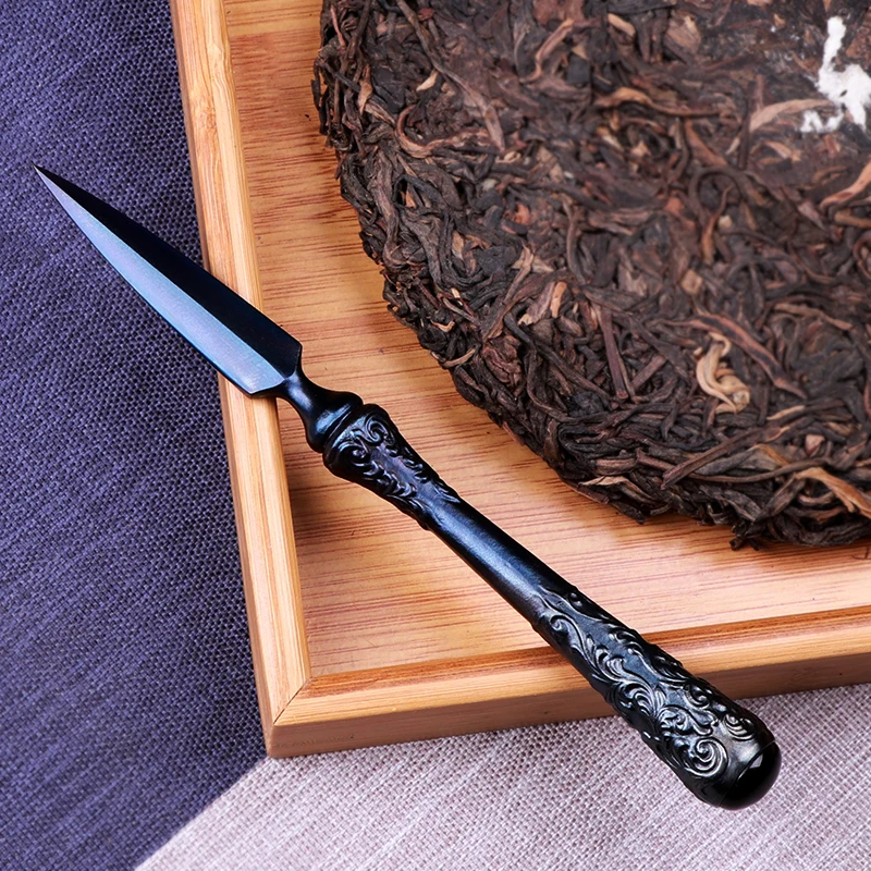 Puer Metal Tea Knife Tea Needle Prying Luxury Vintage Chinese Handmade Tea Knife Kung Fu Tea Green Tea te verde chino Teaware