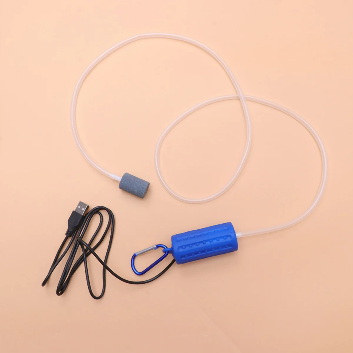 

Silent Usb Air Pump For Fish Tank Dark Blue Multi-Level Muffler Oil-Free Aquarium Oxygen Pump Compatible With Small Medium