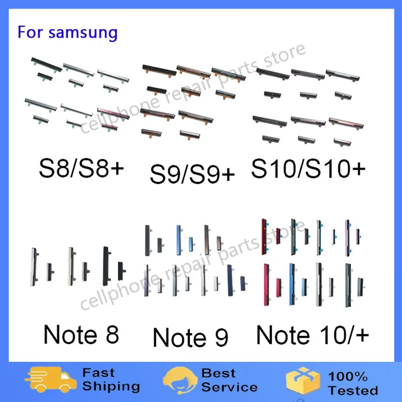 NEW Phone Power Volume Side Button Key For Samsung Galaxy Note 7 8 9 10 Plus External Volume Button + Power ON OFF