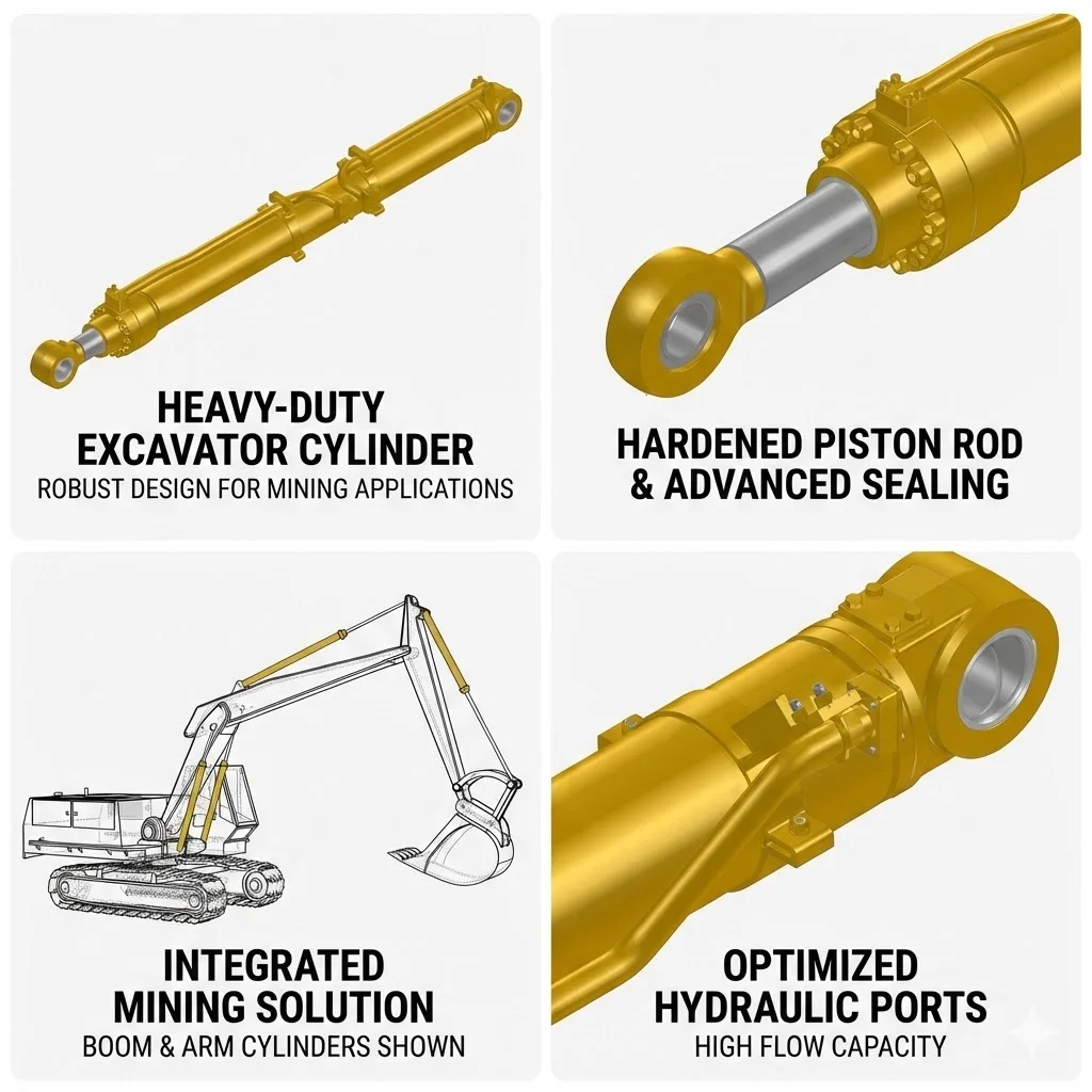 

Wholesale Kosmek Mining Excavator Oil Cylinder for Construction Dump Trucks
