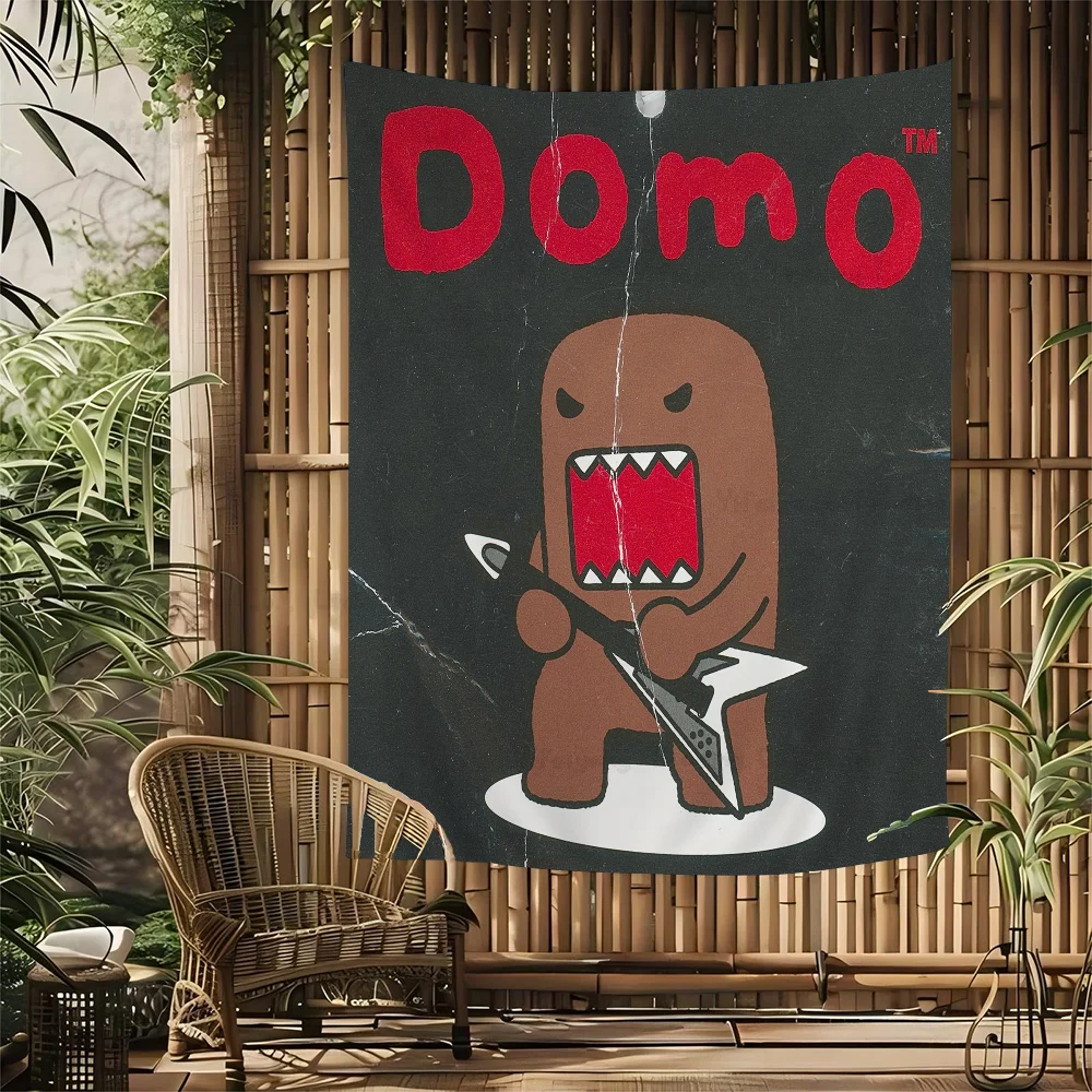 Bonito domo-kun anime tapeçaria buda indiano decoração de parede bruxaria boêmio hippie folhas de suspensão de parede