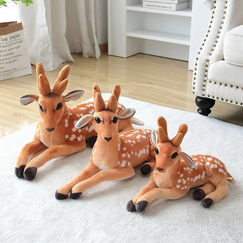 Simulation Plush Sika Deer Stuffed Toy Soft Deer Plush Doll For Kids Baby Children Birthday Gift