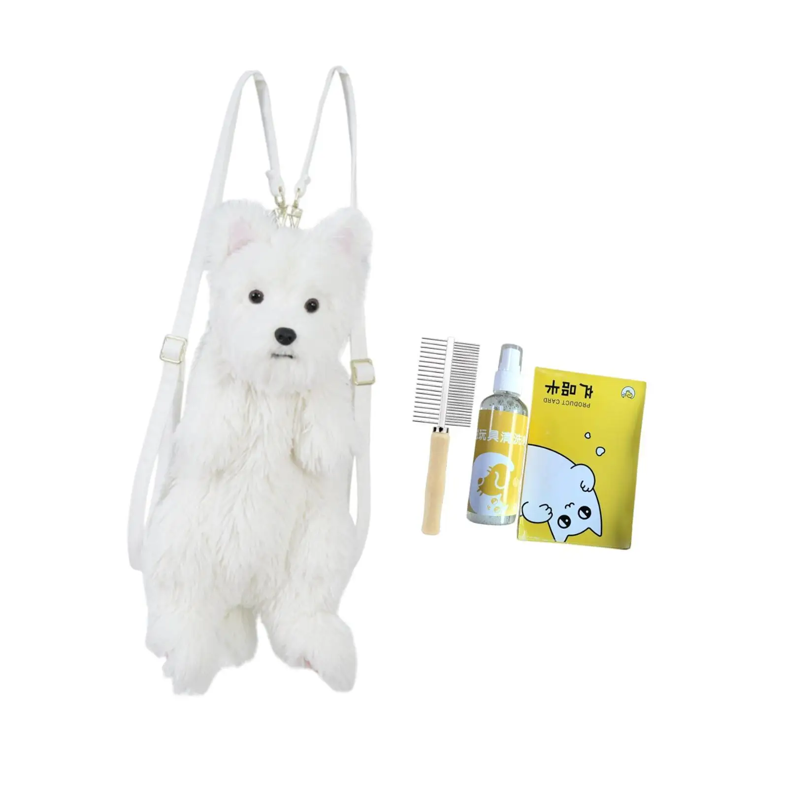 

Dog Shaped Backpack Lifelike Travel Daypack Casual Plush Bag Soft Lovey Fashion Shoulder Bag for Girls Teens Adults Kids Street