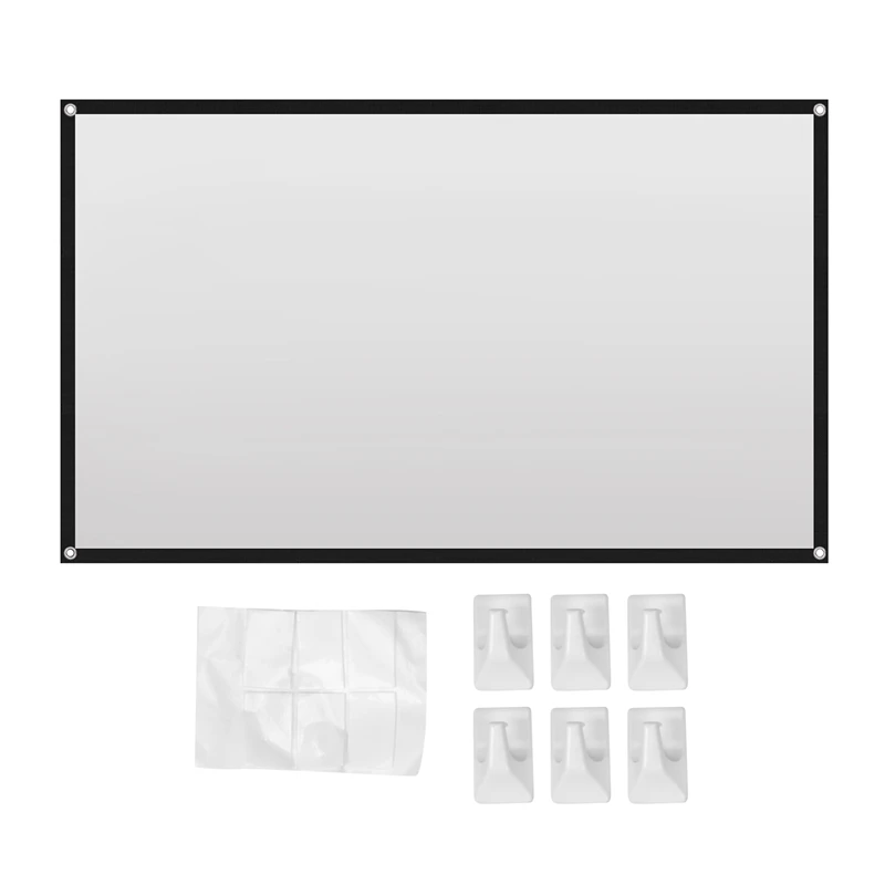 

Projector Screen For Home Theater HD White Foldable Anti-Crease