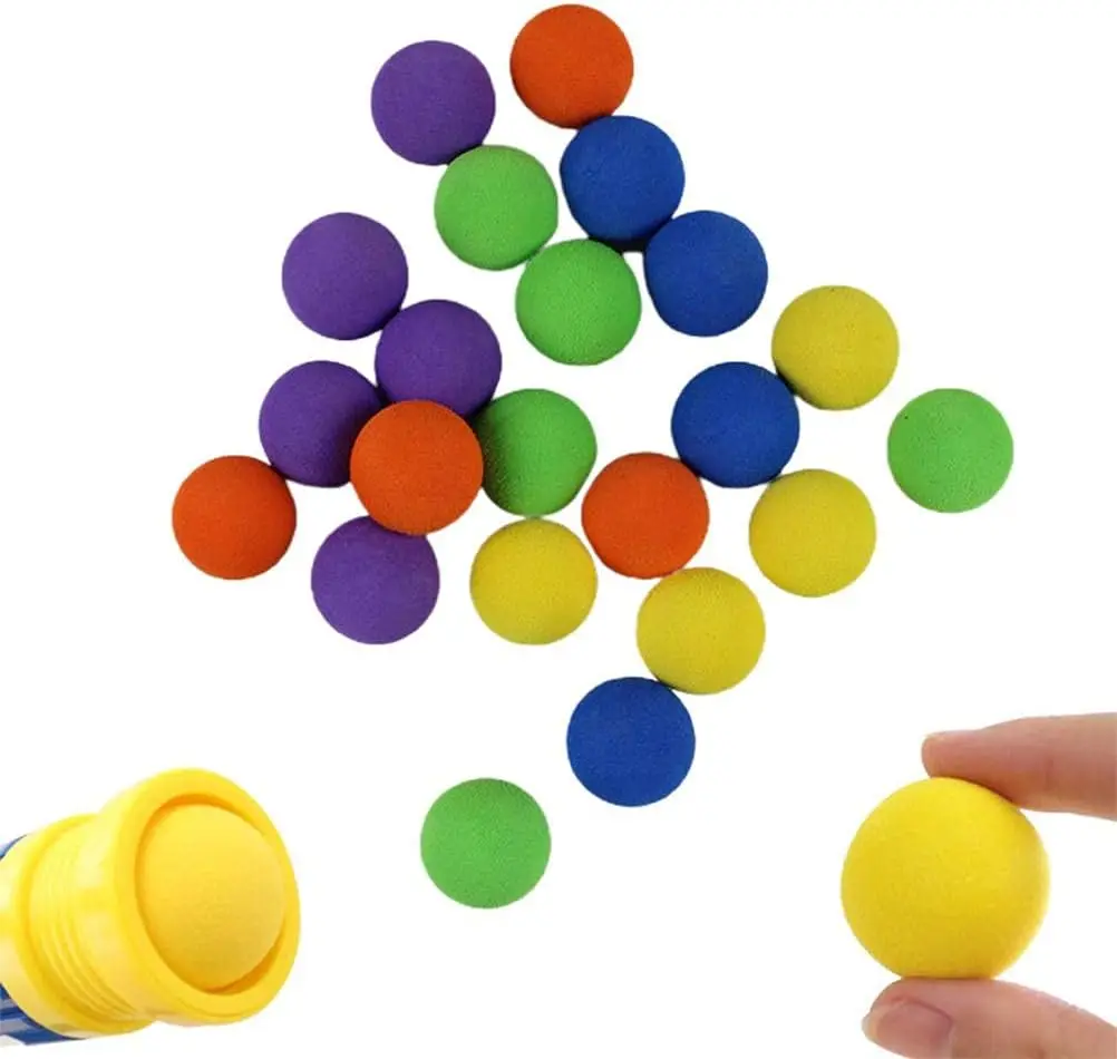 100 Pieces Pet Toy Balls 2.8cm Dog Training Ball Game Refill Balls 1.1 Inch EVA Soft Foam Balls Foam Ball Bullets for Gun