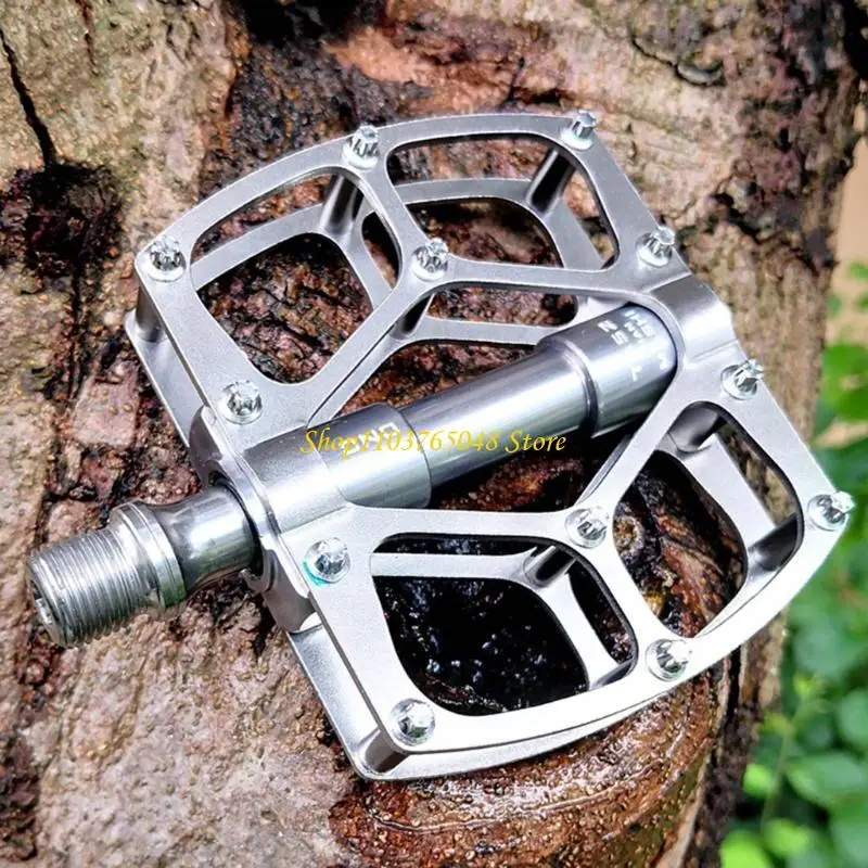 

R53E Nonslip Bicycles Pedals Platform Three Bearing 9/16Inch Thread Bicycles Pedals