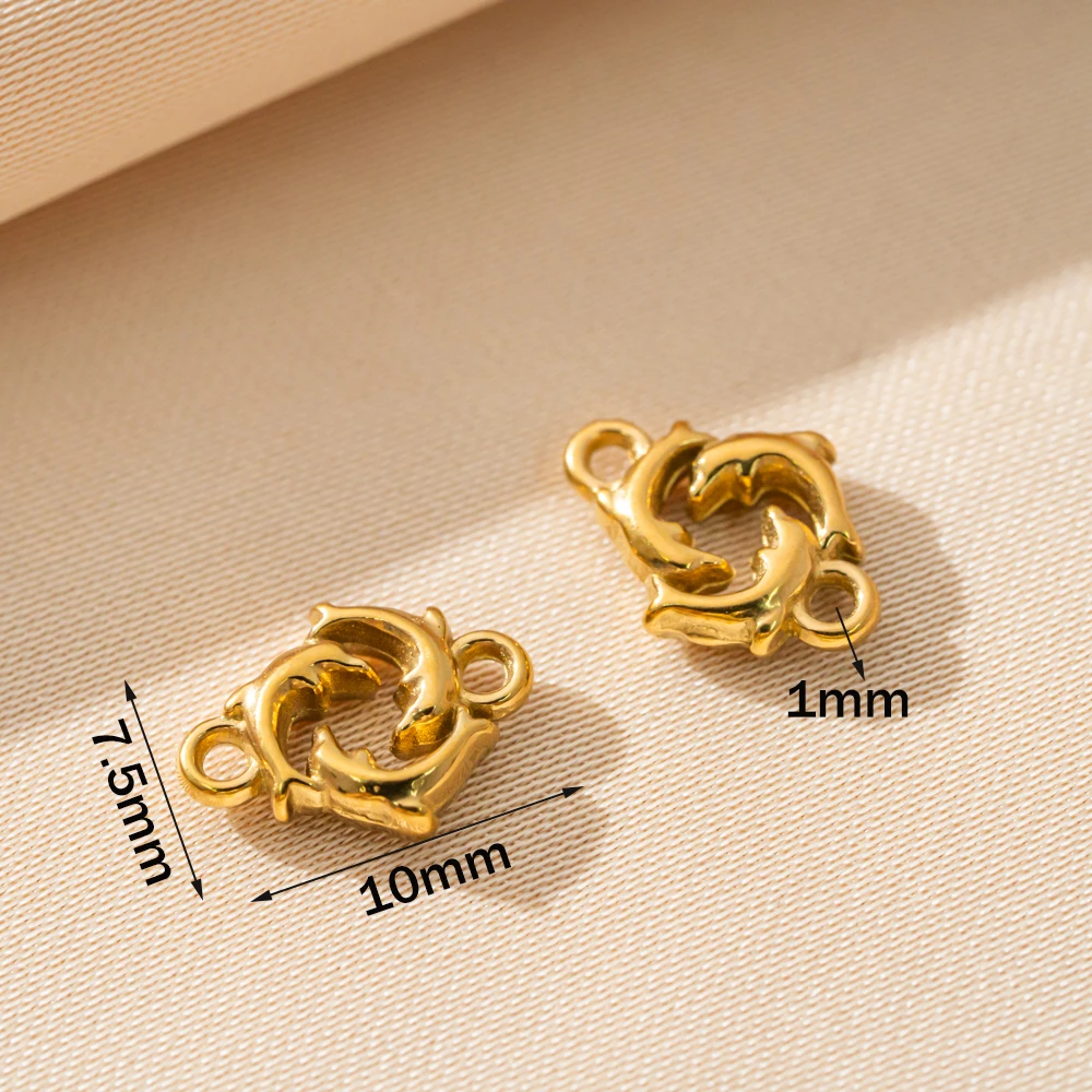 20 Stück Edelstahl-Anhänger in Form von Krabben, Blumen, Liebesherzen und Muscheln für Halsketten, Armbänder, DIY-Schmuckherstellung – Detail 5