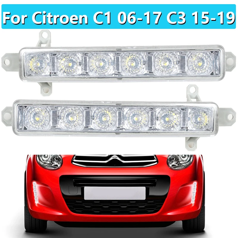 9802795580 Fog Lights Fog Light For Peugeot 308 2013-2020 LED DRL Headlight For Citroen C-Elysee Berlingo B9 C1 C3 MK2 2005-2020