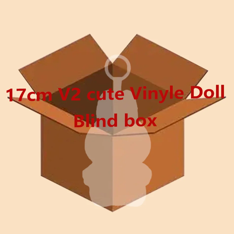 

Colgante de llavero corazón macarron esmalte Caja ciega facial muñeca de peluche regalo a mano