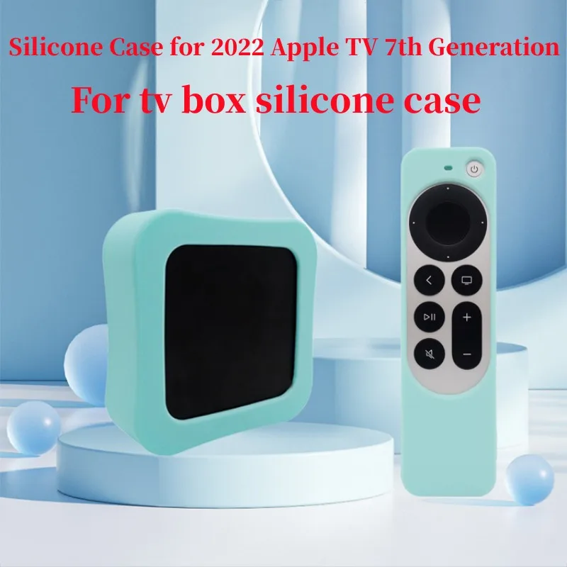 For apple tv 4k 7th TV box remote control cover new soft silicone washable anti-fall dust cases for apple tv 7th remote control