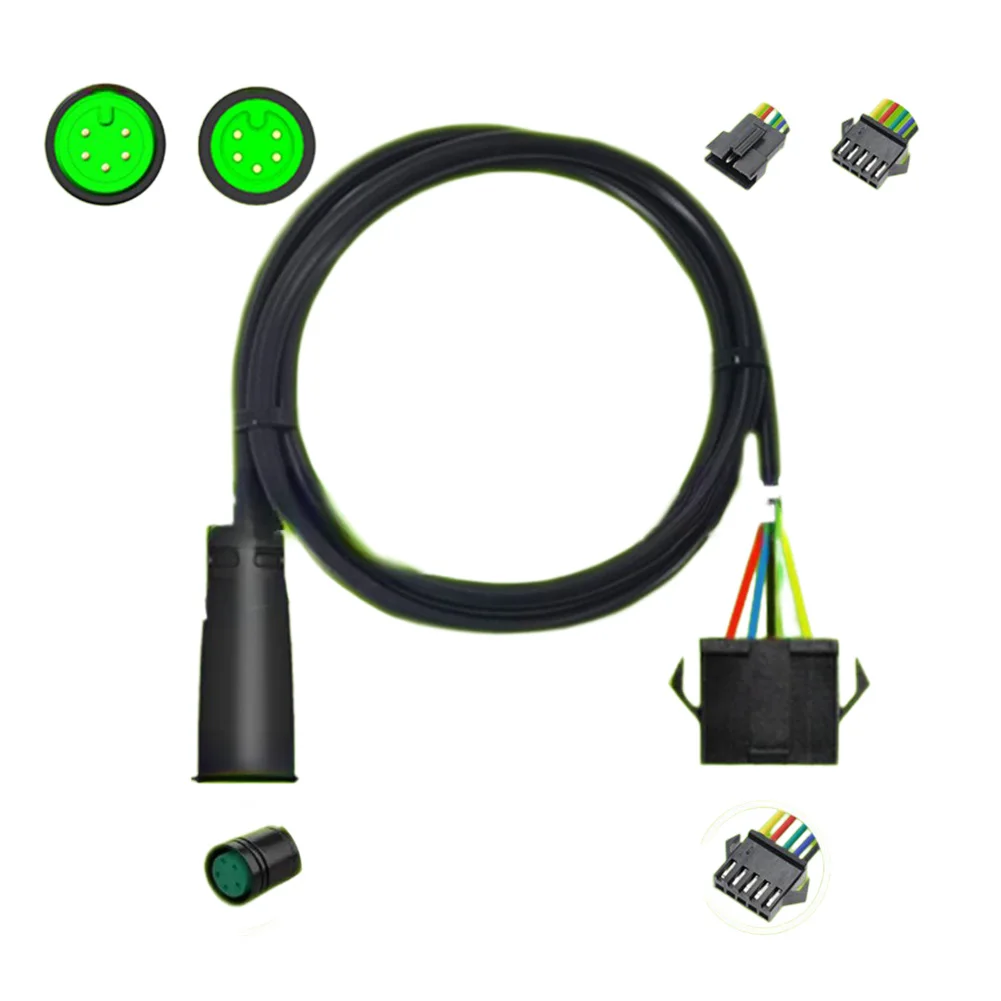 

5-контактный водонепроницаемый удлинительный кабель для электровелосипеда, кабель-адаптер приборной панели с разъемами SM «папа-мама» длиной 860 мм