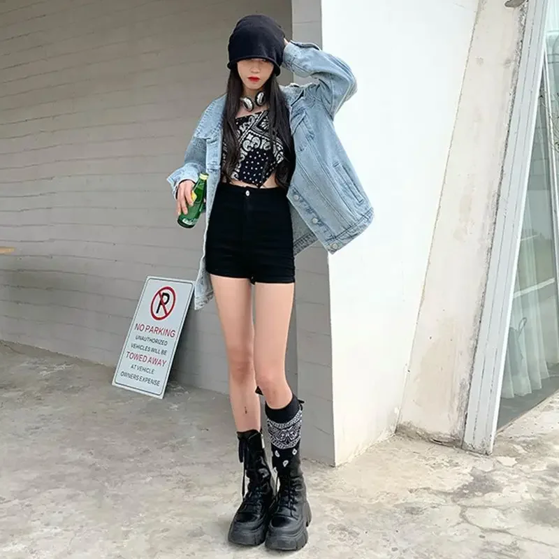 

New In High Waist Short Jean Pants Woman Trend 2024 Denim Shorts for Women Harajuku Fashion To Wear Low Price XL Outdoor Normal