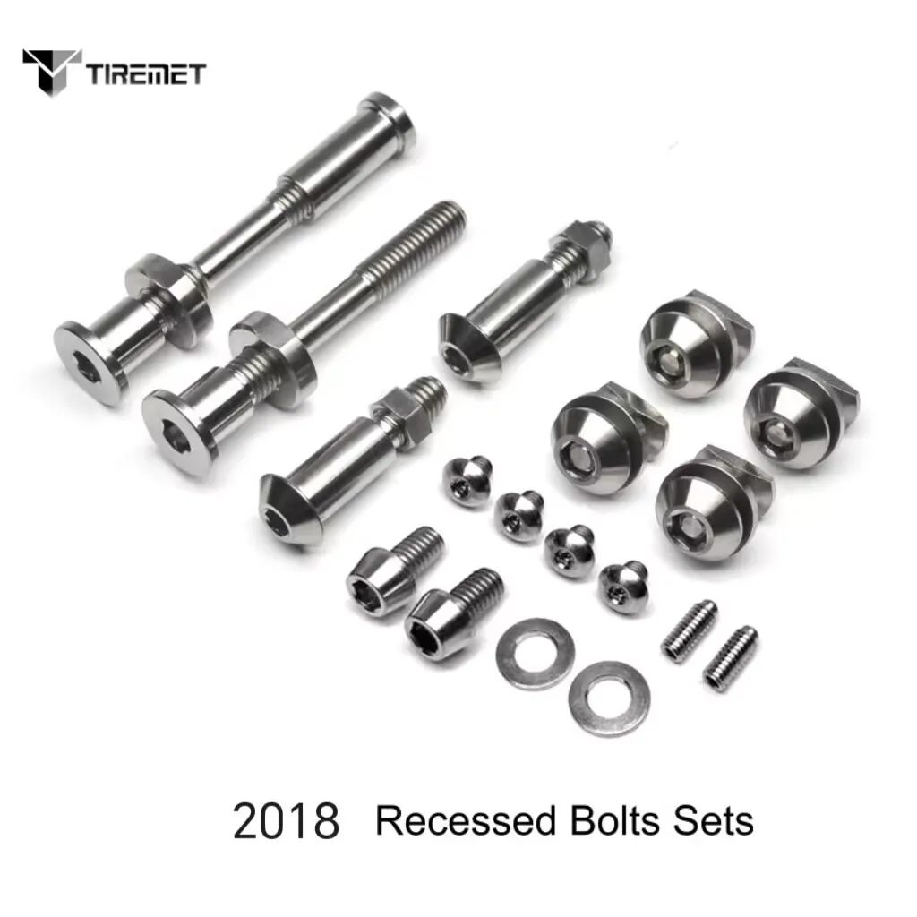 Titanium Alloy Caliper Clip and Brake Pad Bolts for 2018 Brompton, Full Set Screw Nut