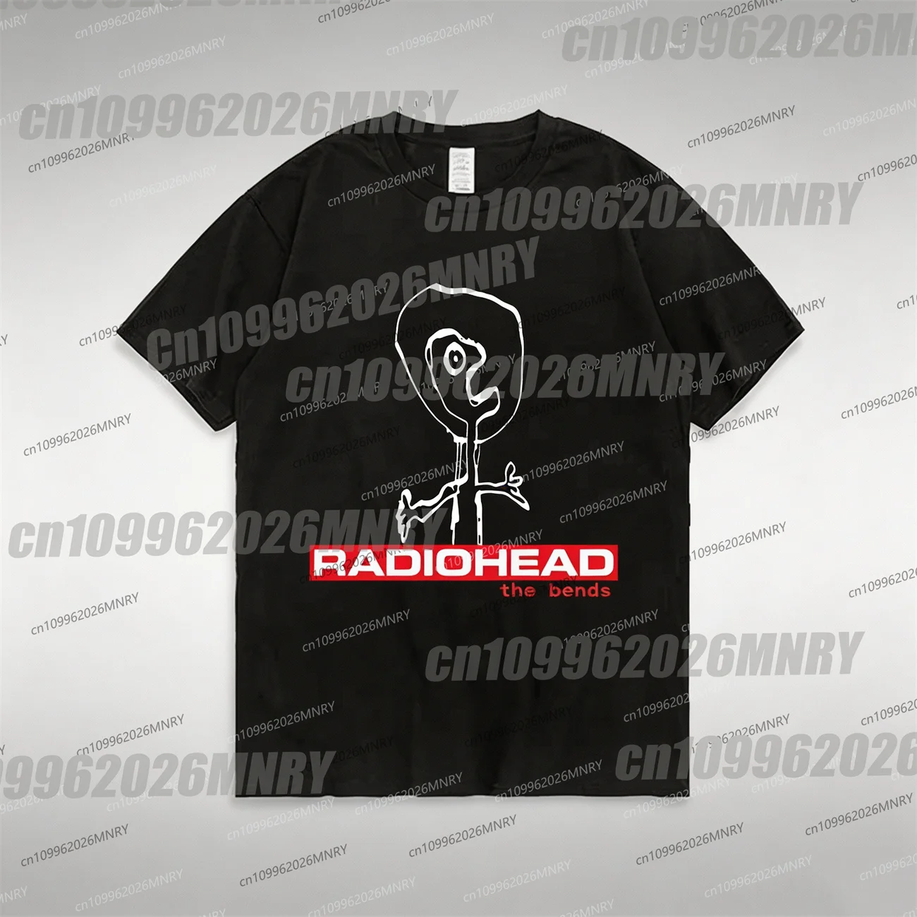Radiohead The Bends Graphic KT shirt Men 90s Vintage Punk Hip Hop Short Sleeve Tee Shirt Streetwear T-shirt Male Men T Shirts
