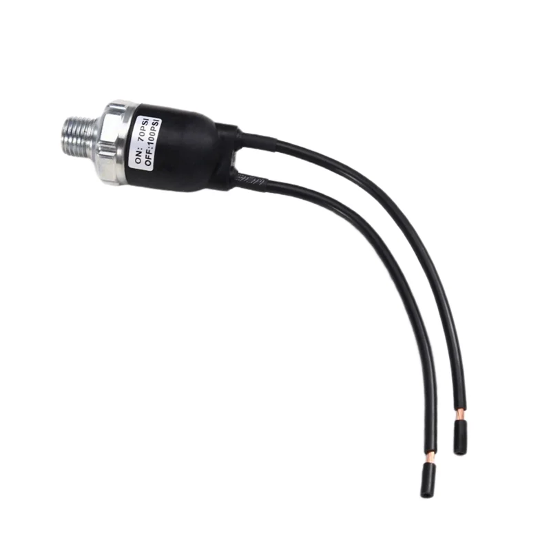 Interruptor de pressão do compressor de ar com fios 12AWG 12V 20A 1/4 NPT,