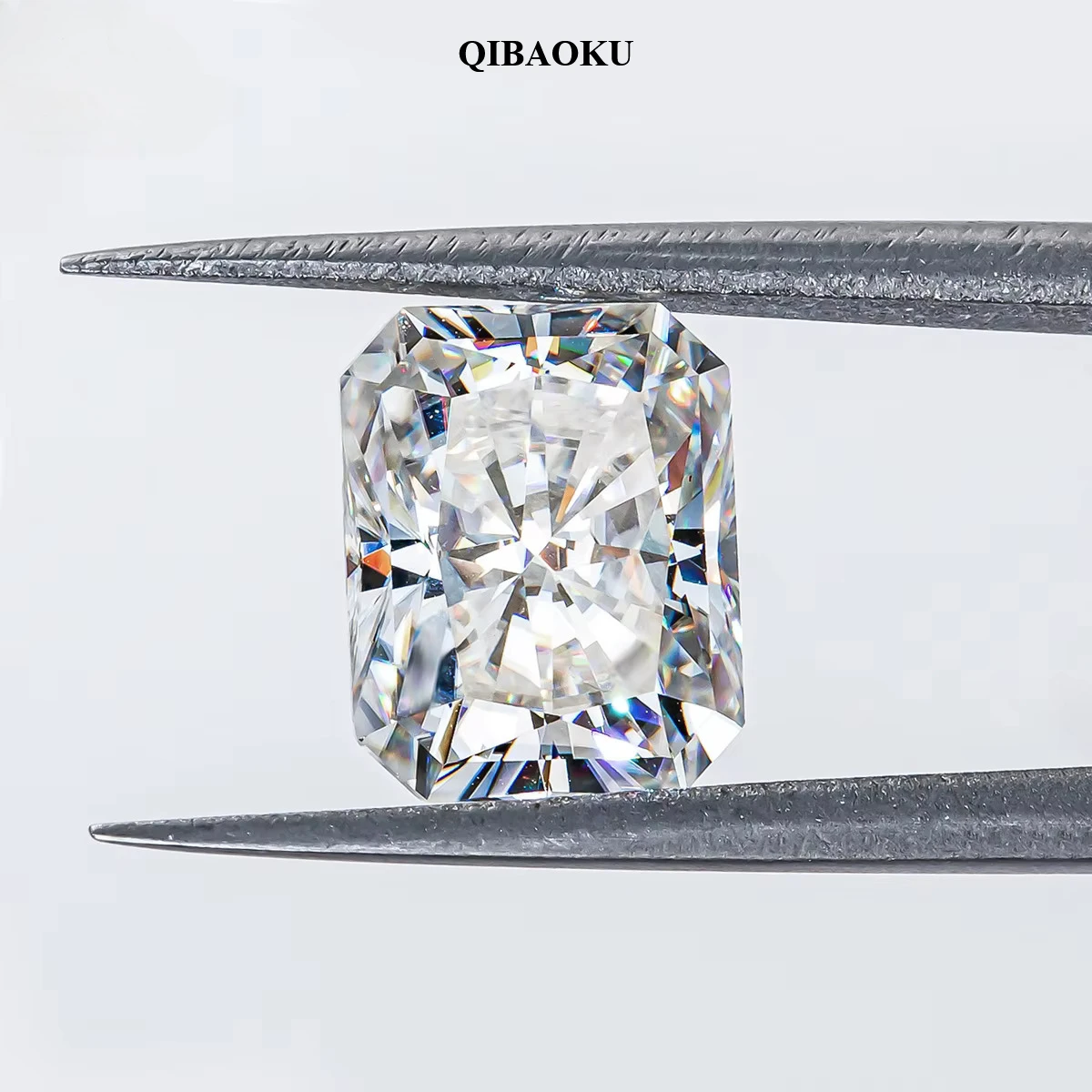 QIBAOKU 0.2ct-10ct Radiant Cut Loose Moissanite D Color VVS1 Certificate Factory Store Onlymoss Loose Moissanites Wholesale 2026