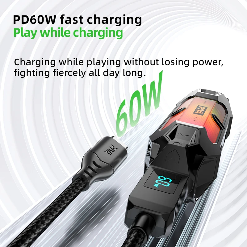 PIVA 4 w 1 Karta Dźwiękowa Adapter Stacja Dokująca Type-C PD60W DAC 32bit/384kHz 3.5MM USB2.0 3-stopniowy EQ Tuning RGB do PUBG — zdjęcie produktu 4