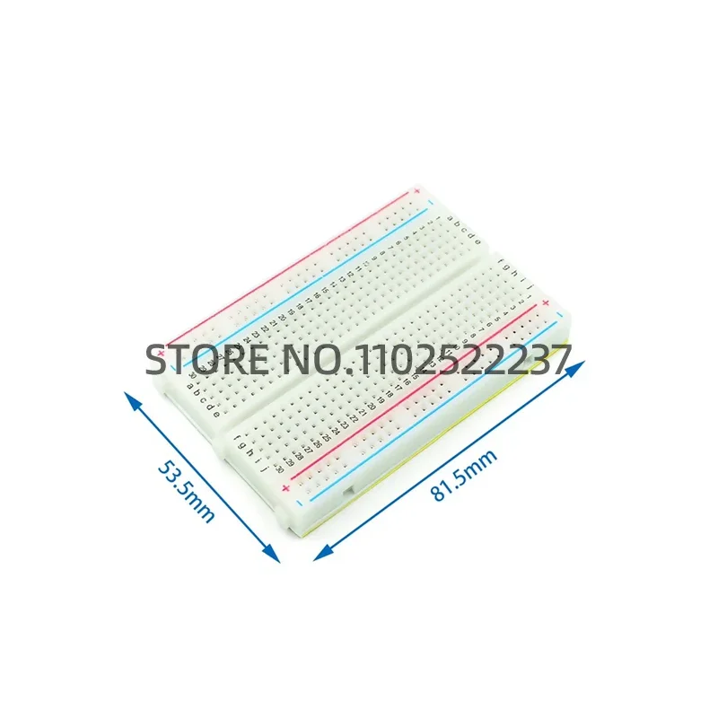 Mini bread board/breadboard 81.5cm x 53.5cm 400 holes Transparent/White DIY Electronic experimental Universal PCB GOHJMY