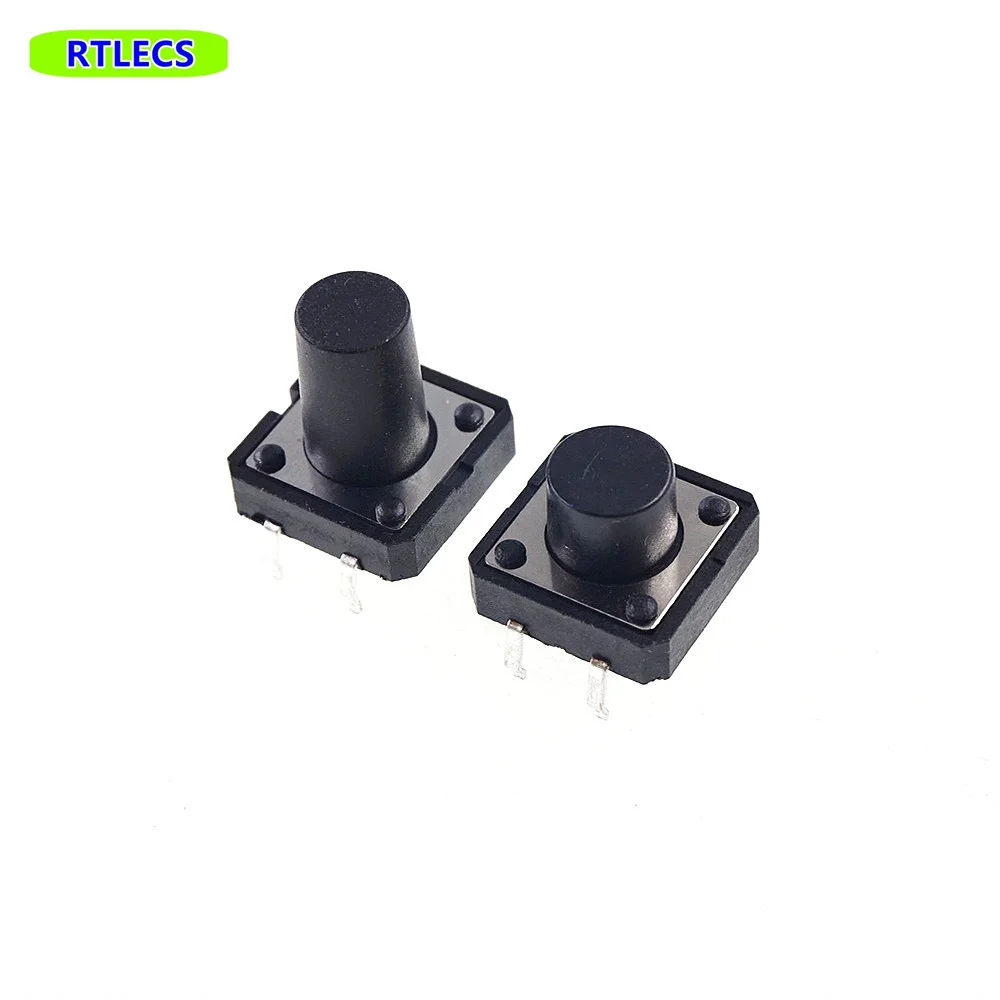 

1000pcs Tact Switch 12x12x12 mm Height 4.3 7.3 8.5mm Vertical Through Hole 4 Pins Tactile Light Push Button Switches Rohs Reach