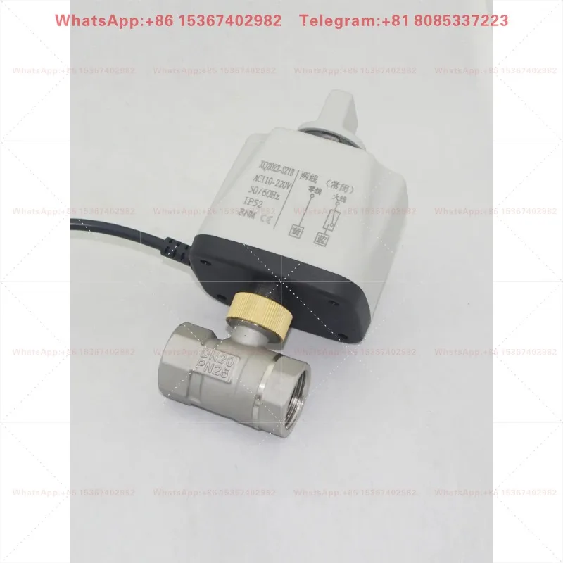 Household stainless steel hand-operated three wire two wire power-off reset threaded electric ball valve
