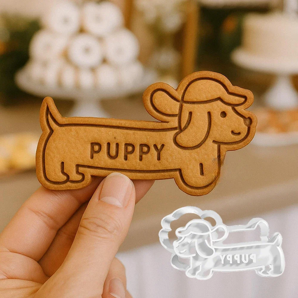 

Extended Dachshund Cookie Mold DIY Stampcookie Cutters Baking Accessories