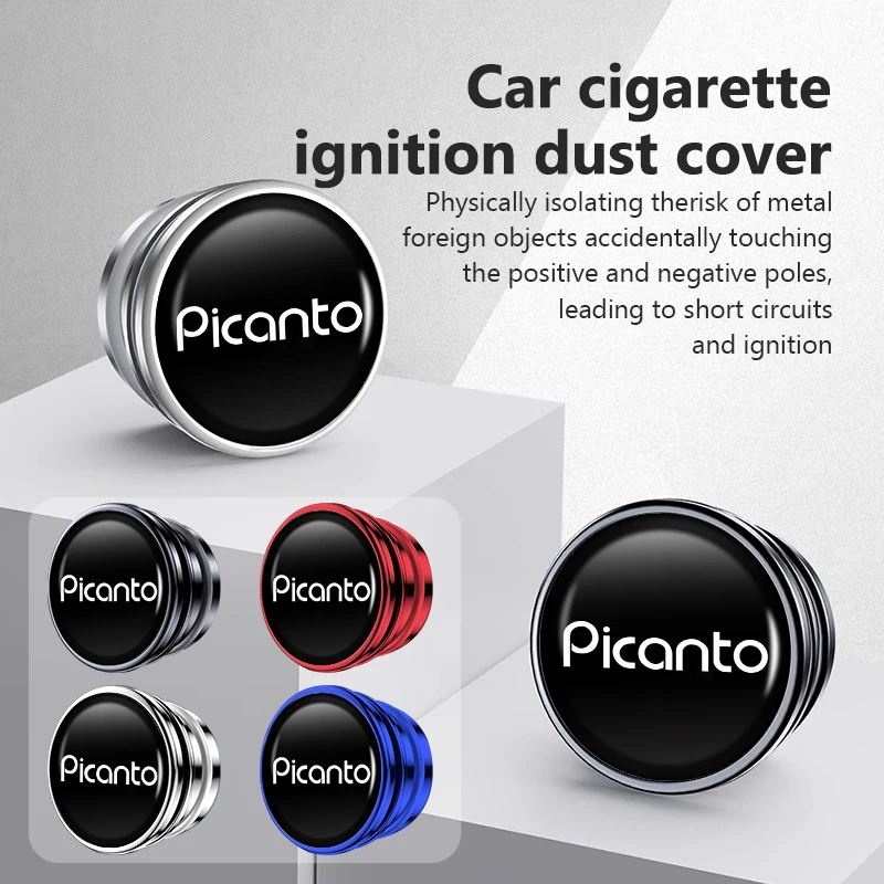 Car Cigarette Lighter Dust Proof Cover Cap Accessories For KIA Venga Sedona Forte Stonic Picanto Sorento Stinger