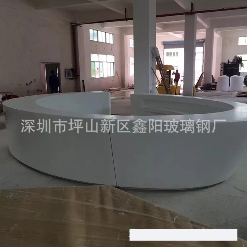 FRP Shopping Mall Hotel Front Desk Creative Meichen FRP Special-shaped Painting Bar Hotel Reception Desk